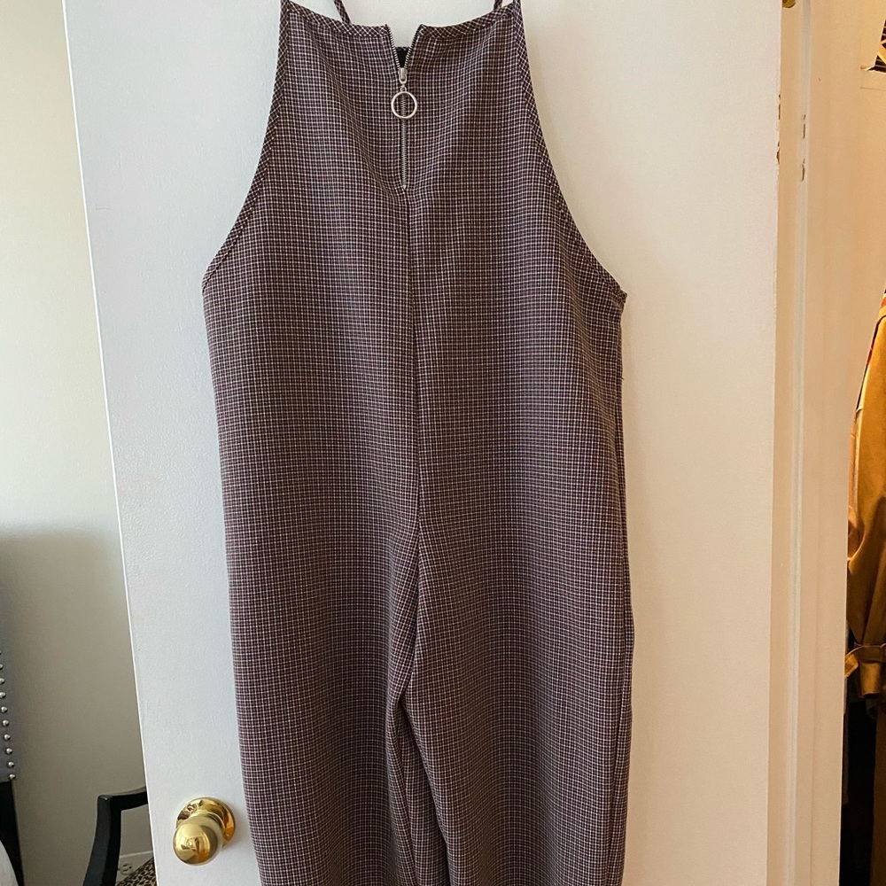 Plaid printed jumpsuit